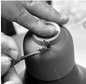 Trimming in the ceramic workshop