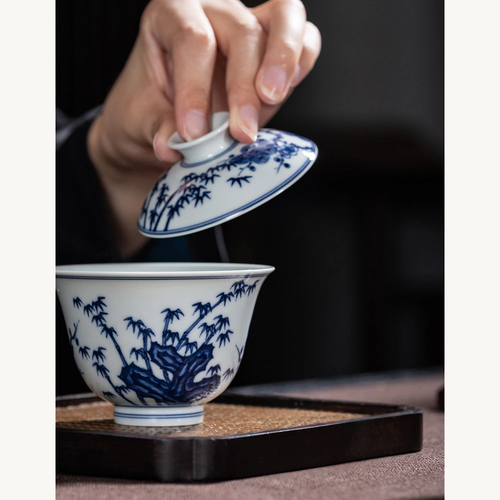 Les Trois Amis de l’Hiver Gaiwan: bol ouvert et couvercle