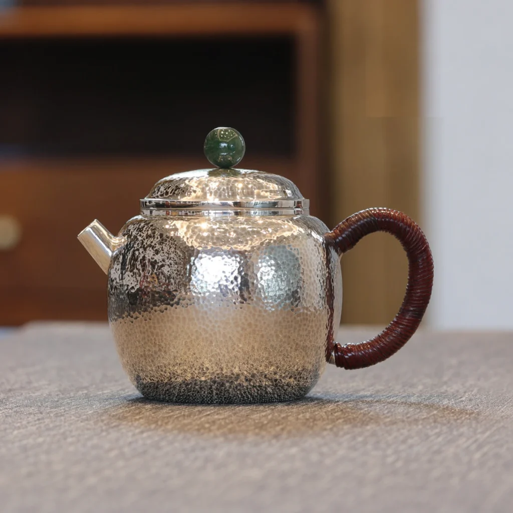 龙珠手工9999纯银泡茶壶|200毫升 — 正面