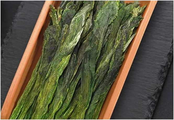 Taiping Houkui leaves illustrated in the supplied regional green tea guide