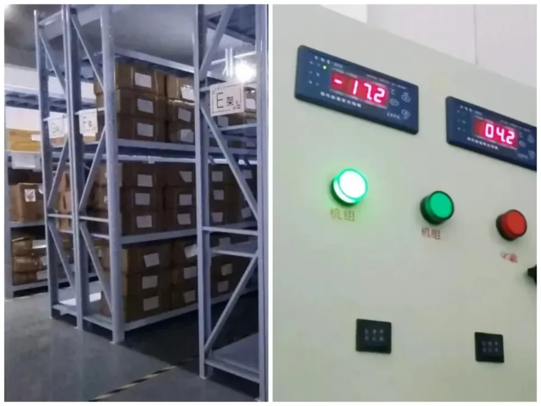 Commercial storage room and temperature control panel