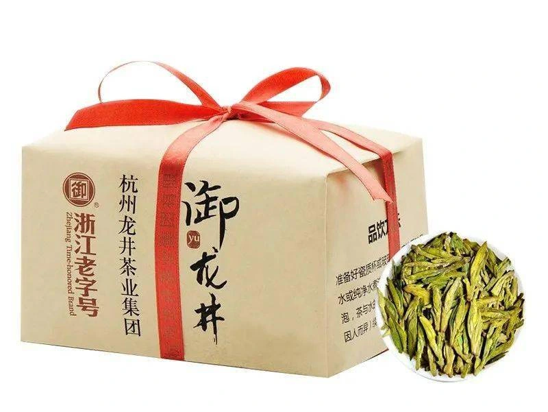 系红丝带的御牌龙井礼盒