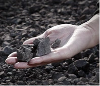 Selecting mineral material in the supplier process photographs