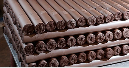 Prepared clay rolls in the supplier process photographs